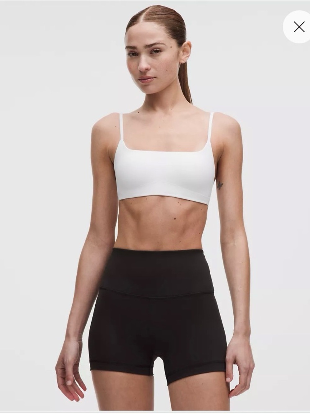 lululemon athletica Square-Neck Sport bra in White